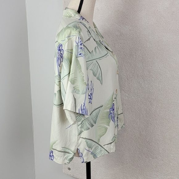 Tommy Bahama Multi Color Print Silk Short Sleeve Button Down Camp Shirt Sz L - Picture 3 of 10